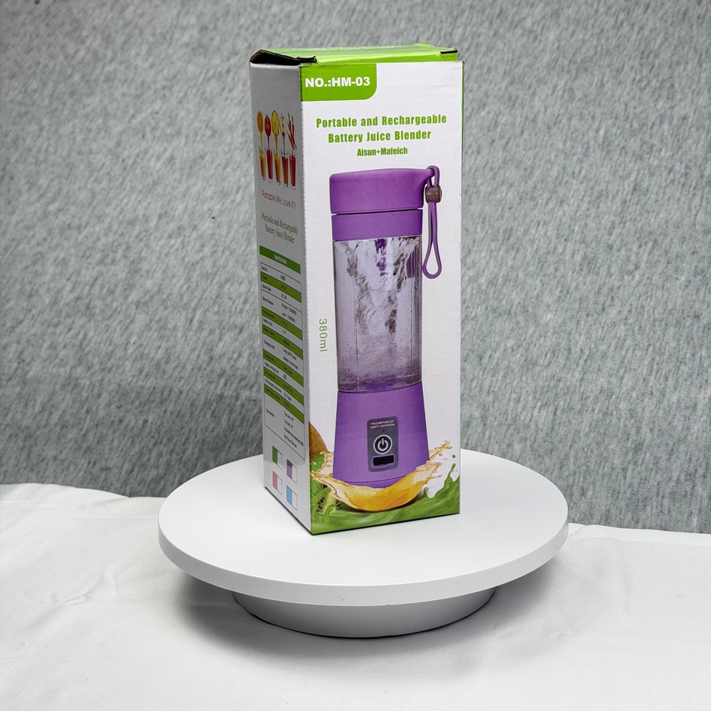 Aisun+Mafeich HM-03 Portable Rechargeable Battery Juice Blender 380ml Purple